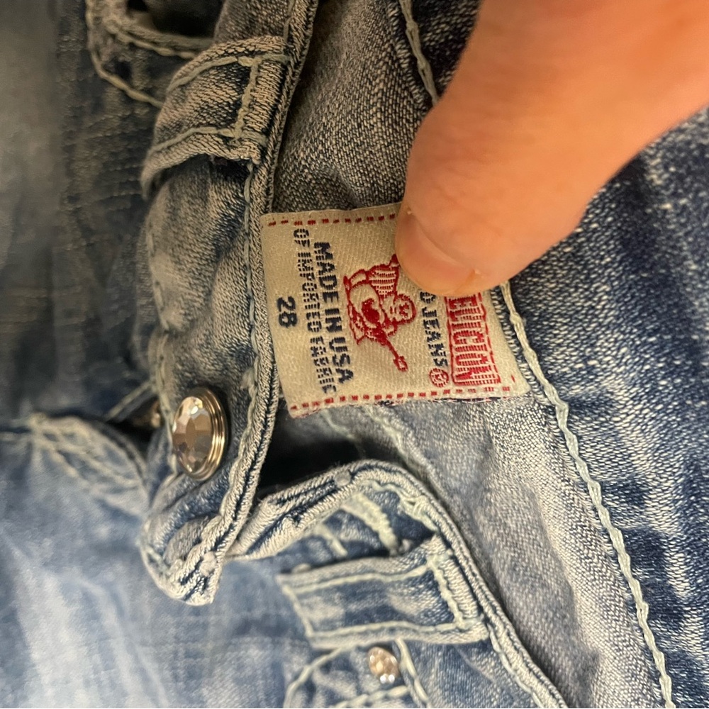 True Religion Light Blue Flare Jeans - Picture 5 of 5